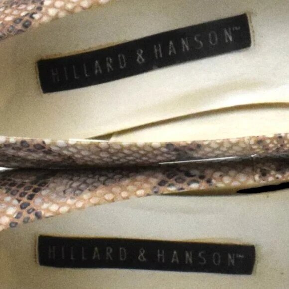 Hillard & Hanson Python Leather Block Heels - Picture 7 of 8